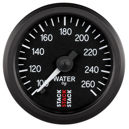 AutoMeter GAUGE; WATER TEMP; PRO STEPPER MOTOR; 52MM; BLK; 100-260deg.F; 1/8in. NPTF MALE AutoMeter