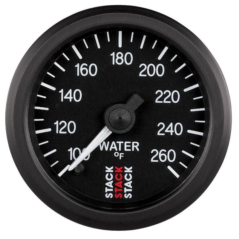 AutoMeter GAUGE; WATER TEMP; PRO STEPPER MOTOR; 52MM; BLK; 100-260deg.F; 1/8in. NPTF MALE AutoMeter