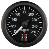 AutoMeter GAUGE; WATER TEMP; PRO STEPPER MOTOR; 52MM; BLK; 100-260deg.F; 1/8in. NPTF MALE