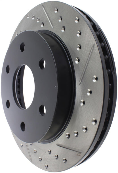 StopTech 99-06 GMC Sierra (2dr) Front Left Slotted & Drilled Rotor Stoptech