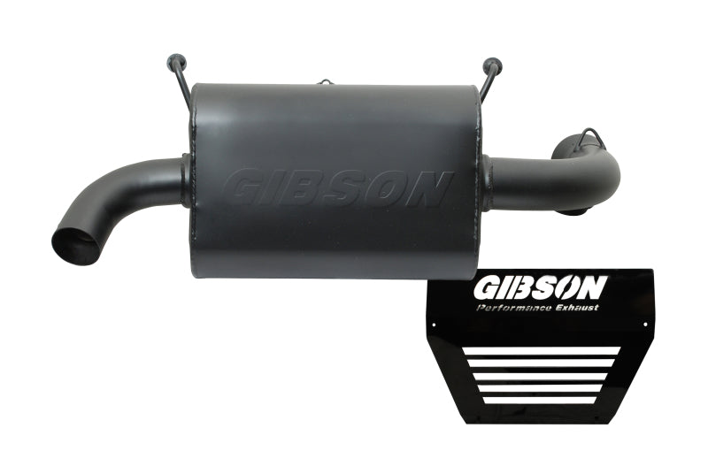 Gibson 16-18 Polaris RZR XP Turbo EPS Base 2.25in Single Exhaust - Black Ceramic Gibson