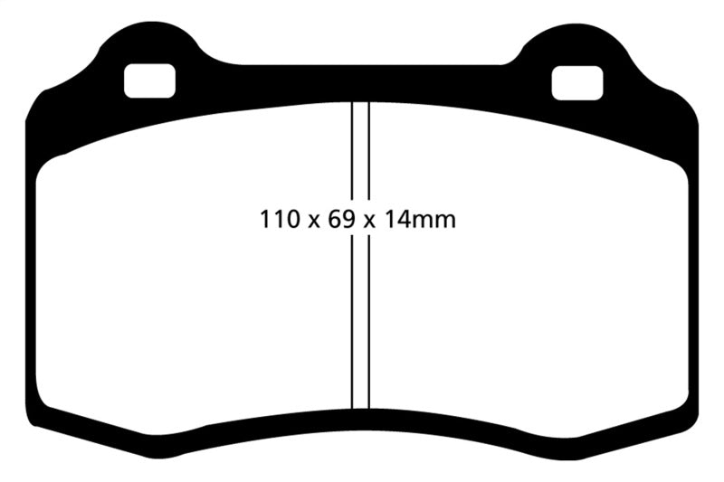 EBC 96-00 Lotus Esprit Turbo 2.0 Turbo GT3 Yellowstuff Rear Brake Pads - eliteracefab.com