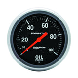 AutoMeter GAUGE; OIL PRESSURE; 2 5/8in.; 100PSI; MECHANICAL; SPORT-COMP