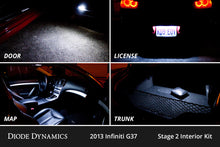 Load image into Gallery viewer, Diode Dynamics 08-15 Infiniti G37 Coupe/Convertible Interior LED Kit Cool White Stage 1