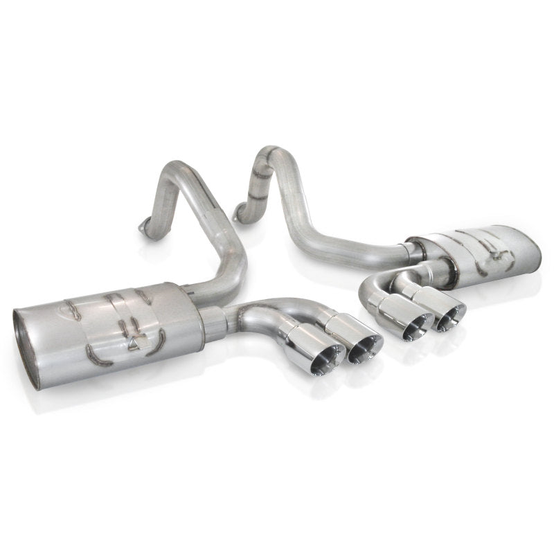 Stainless Works 1997-04 Corvette C5 3in Axleback Quad 3-1/2in Slash-Cut Tips Stainless Works