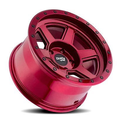 Dirty Life 9315 Compound 17x9 / 5x127 BP / -12mm Offset / 78.1mm Hub Crimson Candy Red Wheel Dirty Life