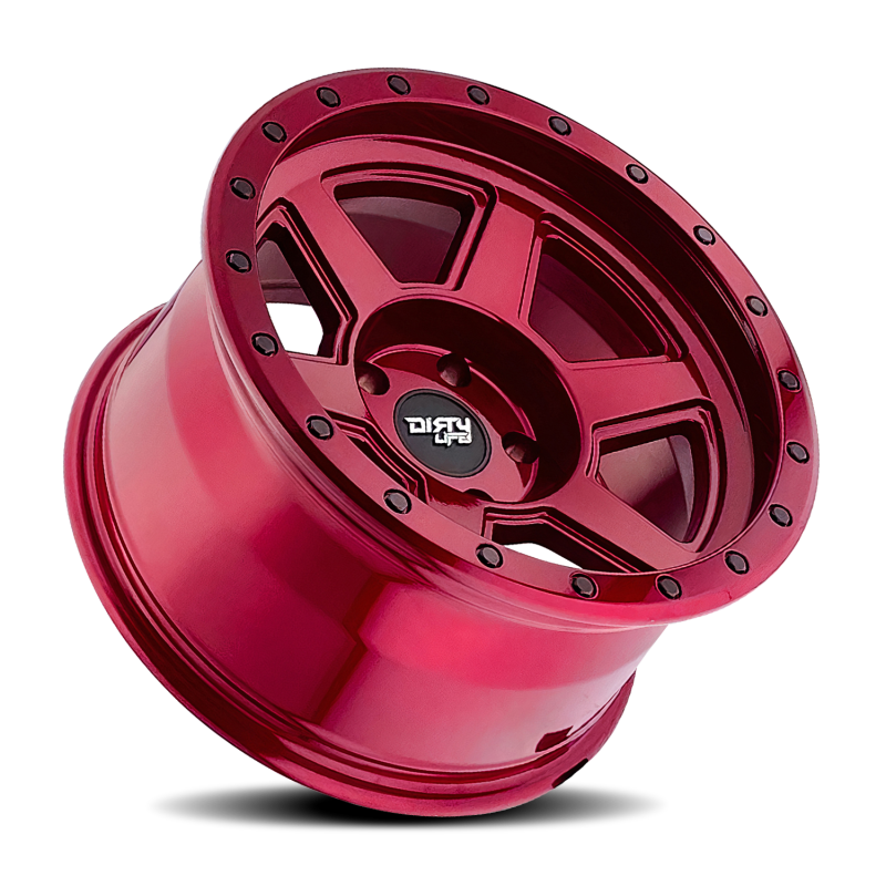 Dirty Life 9315 Compound 17x9 / 5x127 BP / -38mm Offset / 78.1mm Hub Crimson Candy Red Wheel Dirty Life