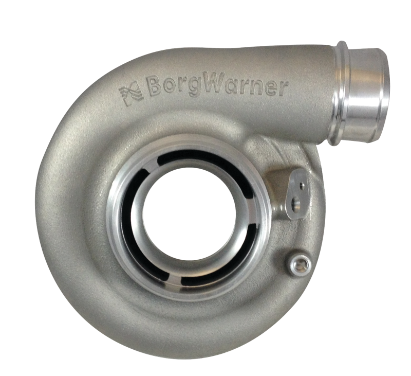 BorgWarner Compressor Cover 72mm SX-E Style V-Band/Hose Outlet 14961013020