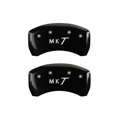 MGP 4 Caliper Covers Engraved Front Lincoln Engraved Rear MKT Black finish silver ch MGP