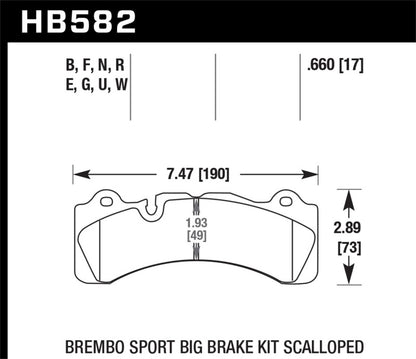 Hawk Performance Blue 9012 Brake Pads - HB582E.660 Hawk Performance