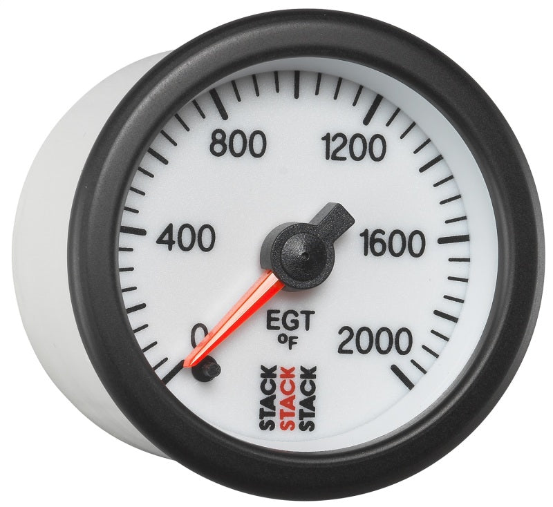 Autometer Stack 52mm 0-2000 Deg F Pro Stepper Motor Exhaust Gas Temp Gauge - White ST3364