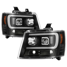 Load image into Gallery viewer, Spyder 07-14 Chevy Suburban/1500/2500/Tahoe V2 Projector Headlights All Blk PRO-YD-CSUB07V2-DRL-BKV2 - eliteracefab.com