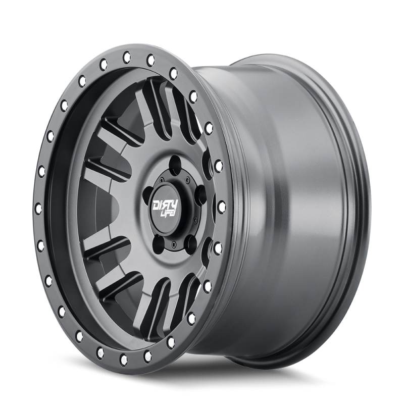 Dirty Life 9309 Canyon Pro 17x9/6x135 BP/0mm Offset/87.1mm Hub Satin Graphite Wheel - Beadlock