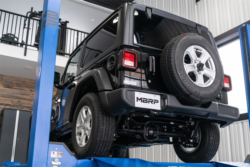 MBRP 18-20 Jeep Wrangler JL 2.5in Single Rear Exit Cat Back Exhaust - Aluminum - eliteracefab.com