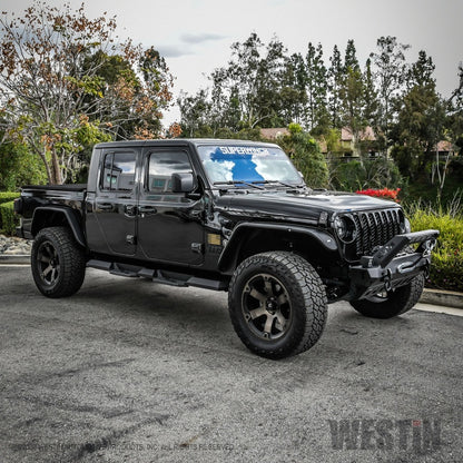 Westin 2020 Jeep Gladiator HDX Xtreme Nerf Step Bars - Textured Black - eliteracefab.com