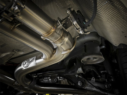 aFe MACH Force-Xp 3.5in. 304 SS C/B Exhaust w/o Muffler 15-18 BMW X5 M V8-4.4L (tt) - Polished Tip aFe