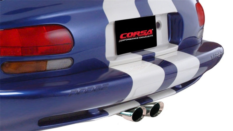 Corsa 96-02 Dodge Viper GTS 8.0L V10 Polished Sport Cat-Back Exhaust w/3in Inlet - eliteracefab.com