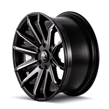 Mayhem 8109 Crossfire 20x9.5 / 6x135 BP / 25mm Offset / 87.1mm Hub Black w/ Milled Spokes Wheel Mayhem