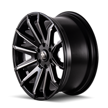 Load image into Gallery viewer, Mayhem 8109 Crossfire 20x9.5 / 6x139.7 BP / 18mm Offset / 106mm Hub Black w/ Milled Spokes Wheel