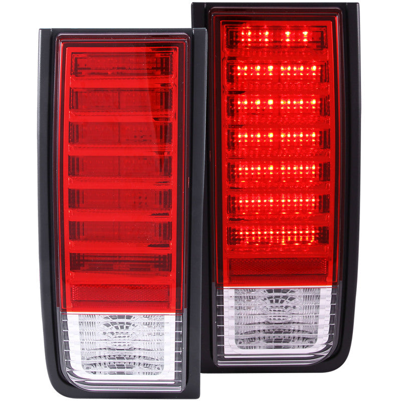 ANZO 2003-2009 Hummer H2 LED Taillights Red/Clear - eliteracefab.com