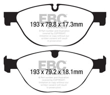 Load image into Gallery viewer, EBC 13+ Jaguar F-Type (Cast Iron Only) 3.0 Supercharged (380) Perf Pkg Yellowstuff Front Brake Pads - eliteracefab.com