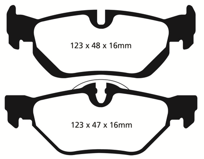 EBC 13+ BMW X1 2.0 Turbo (28i) Greenstuff Rear Brake Pads - eliteracefab.com