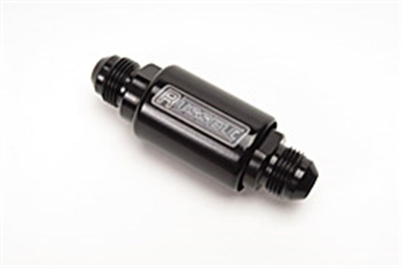 Russell Performance Black Anodized (3-1/4in Length 1-1/4in dia. -8 male inlet/outlet) - eliteracefab.com