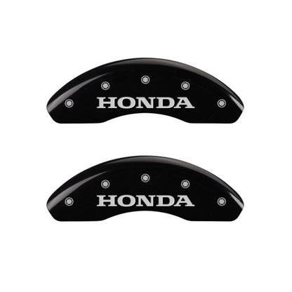 MGP 4 Caliper Covers Engraved Front Honda Rear H Logo Black Finish Silver Char 2017 Honda Civic MGP