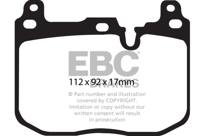 EBC 14+ BMW i8 1.5 Turbo/Electric Yellowstuff Front Brake Pads - eliteracefab.com