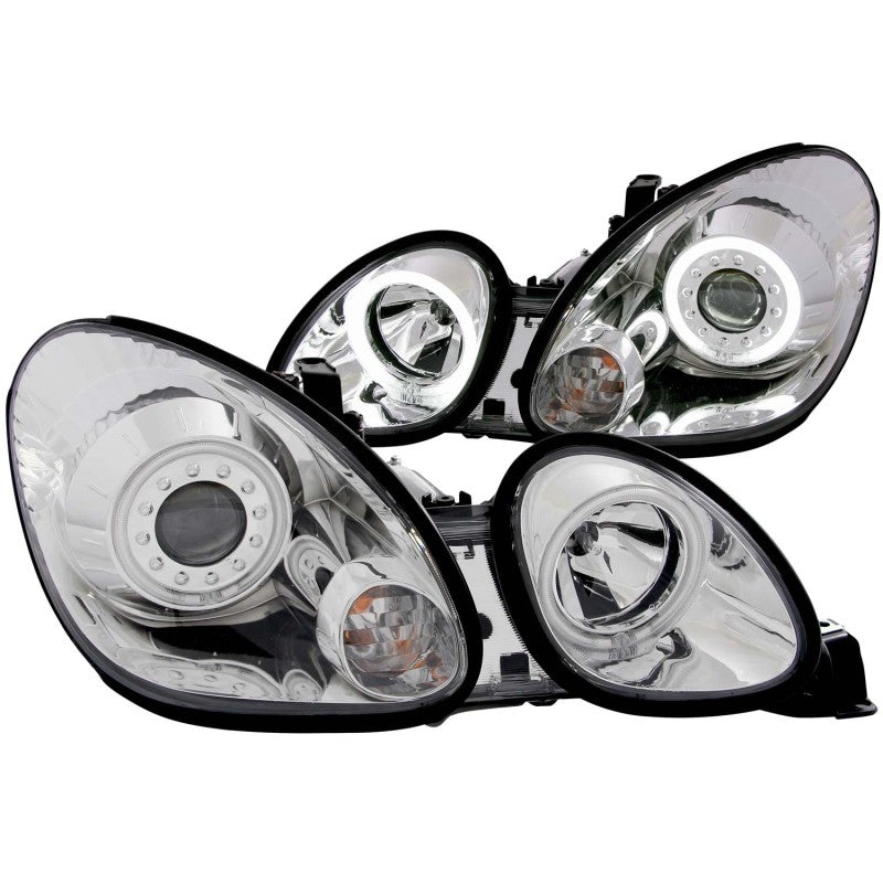 ANZO USA Lexus Gs300 Projector Headlights W/ Halo Chrome; 1998-2005 - eliteracefab.com