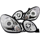 ANZO USA Lexus Gs300 Projector Headlights W/ Halo Chrome; 1998-2005