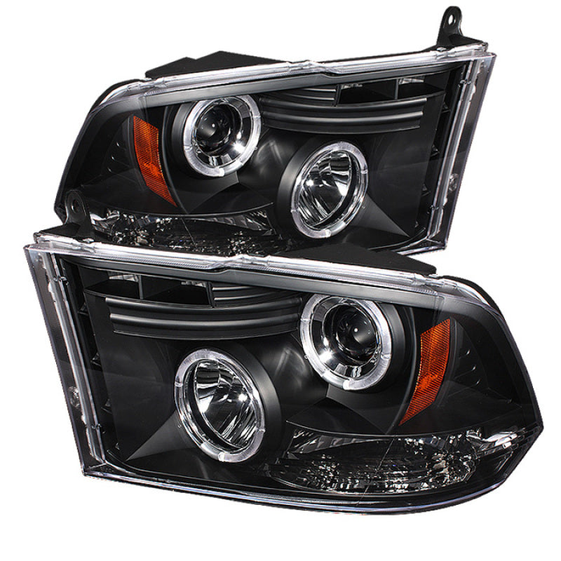 Spyder Dodge Ram 1500 09-14 10-14 Projector Headlights Halogen- LED Halo LED - Blk PRO-YD-DR09-HL-BK - eliteracefab.com