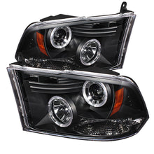 Load image into Gallery viewer, Spyder Dodge Ram 1500 09-14 10-14 Projector Headlights Halogen- LED Halo LED - Blk PRO-YD-DR09-HL-BK - eliteracefab.com