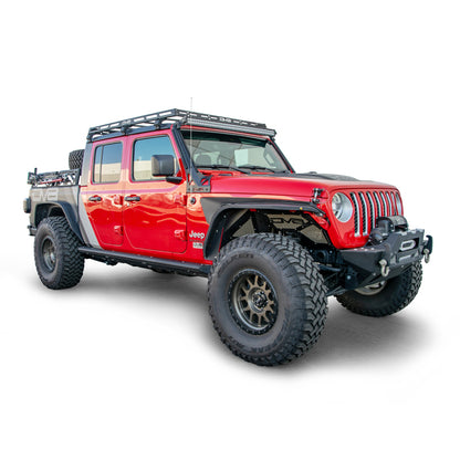 DV8 Offroad 07-18 Jeep Wrangler JK 4 DR / JL 2 DR & JT / 18+ Gladiator Roof Rack - eliteracefab.com