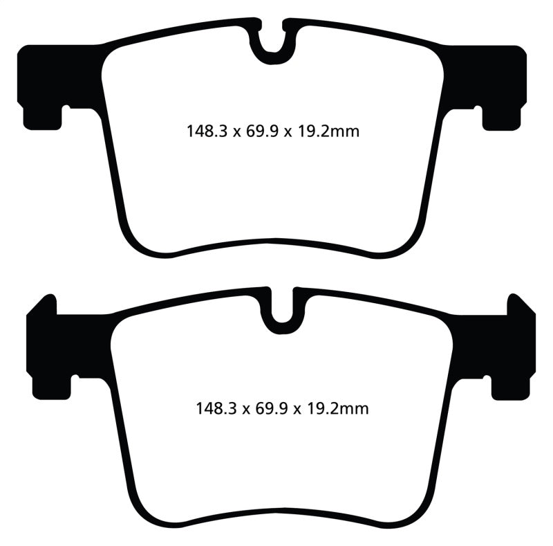 EBC 11+ BMW X3 2.0 Turbo (F25) Yellowstuff Front Brake Pads - eliteracefab.com