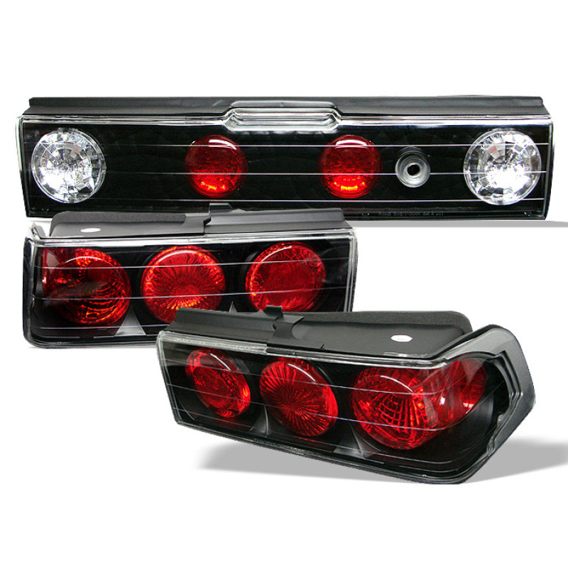 Spyder Honda CRX 88-91 Euro Style Tail Lights Black ALT-YD-HCRX88-BK - eliteracefab.com