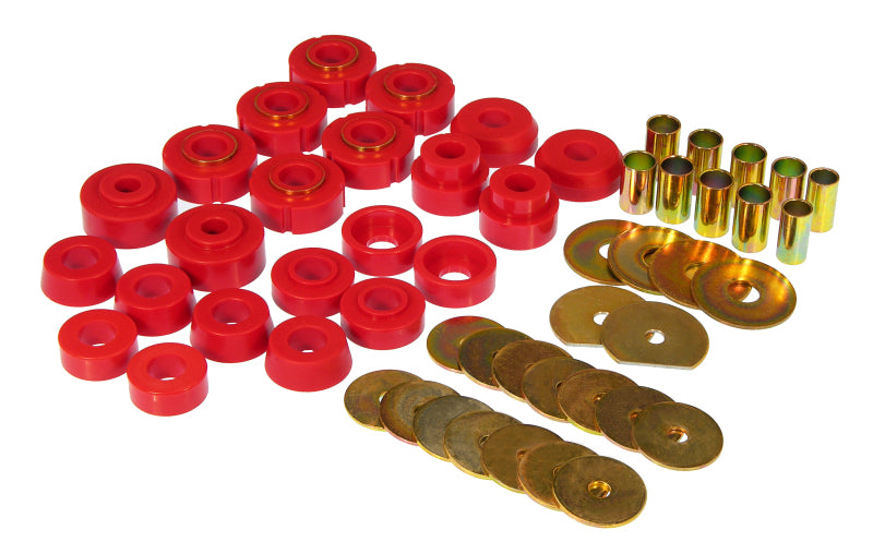 Prothane 65-70 GM Various 2dr Hardtop Body Mount - Red