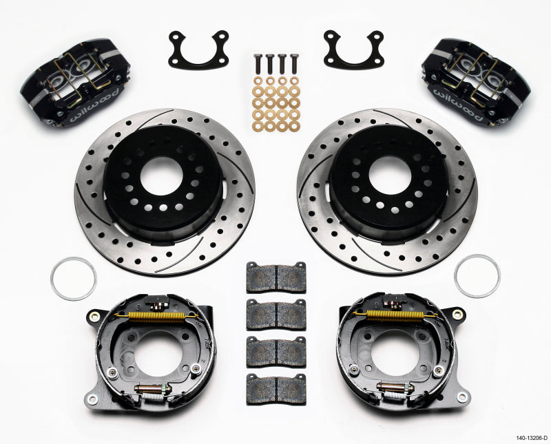 Wilwood Dynapro Dust-Boot P/S Park Brake Kit Drilled Small Ford 2.50in Offset Wilwood