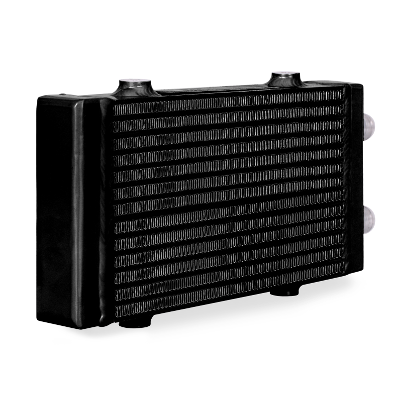 Mishimoto Universal Small Bar and Plate Dual Pass Black Oil Cooler - eliteracefab.com