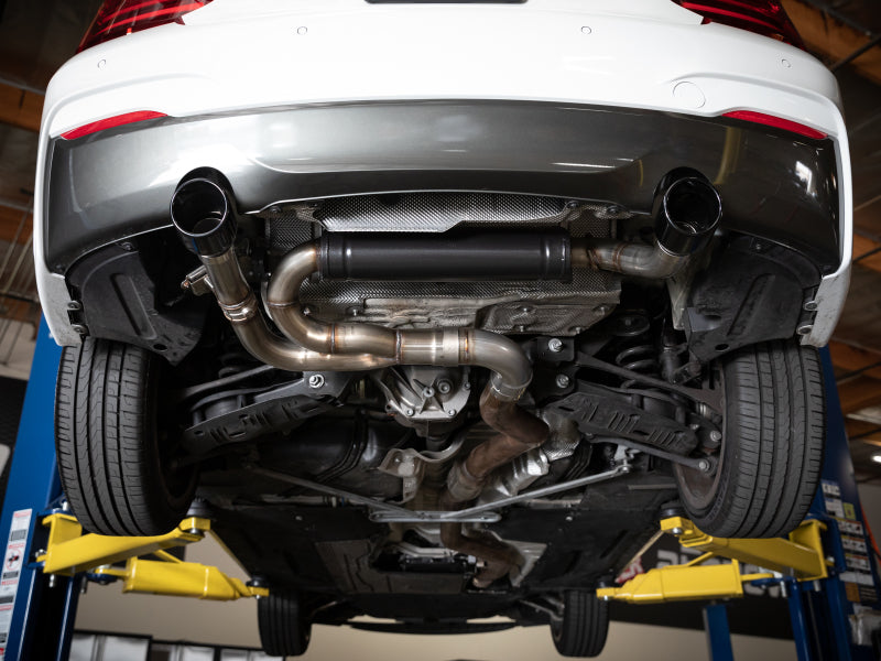 aFe MACHForce XP 3in to 2.5in 304 SS Axle-Back Exhaust w/ Polished Tips 14-16 BMW M235i - eliteracefab.com