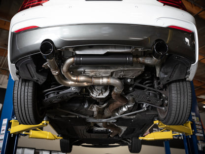 aFe MACHForce XP 3in to 2.5in 304 SS Axle-Back Exhaust w/ Black Tips 14-16 BMW M235i aFe