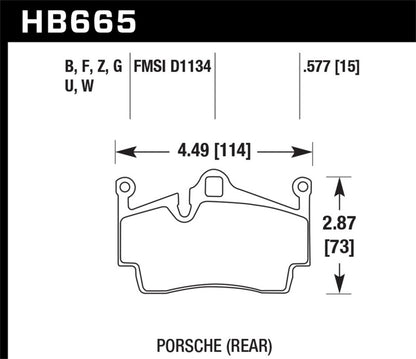 Hawk Performance ER-1 Rear Brake Pads - HB665D.577 Hawk Performance