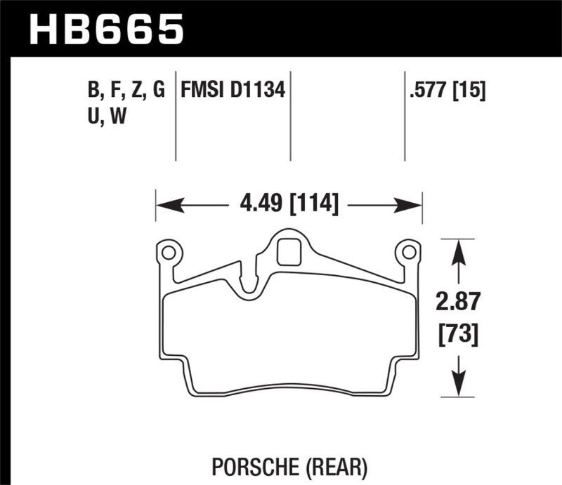 Hawk Performance ER-1 Rear Brake Pads - HB665D.577