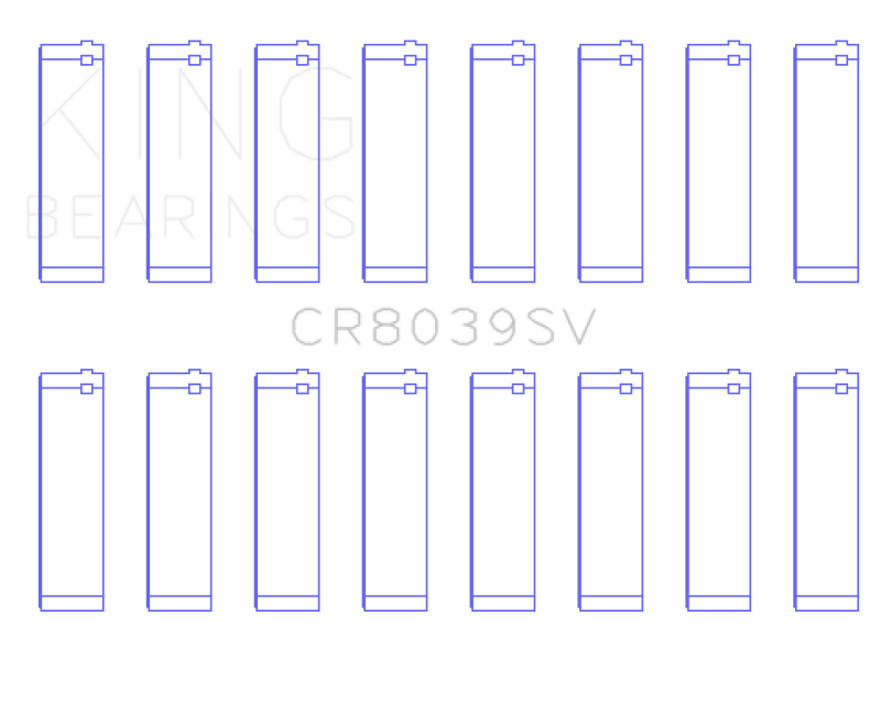 King 08-10 Ford Powerstroke 6.4L (Size +.25mm) Connecting Rod Bearing Set