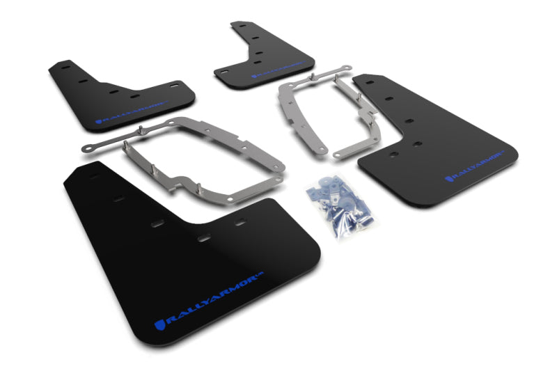 Rally Armor 17+ Tesla Model 3 UR Black Mud Flap w/ Blue Logo - eliteracefab.com