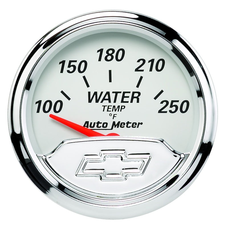 Autometer Chevy Vintage 2in 100-250 Deg F Short Sweep Electronic Water Temp Gauge 1337-00408