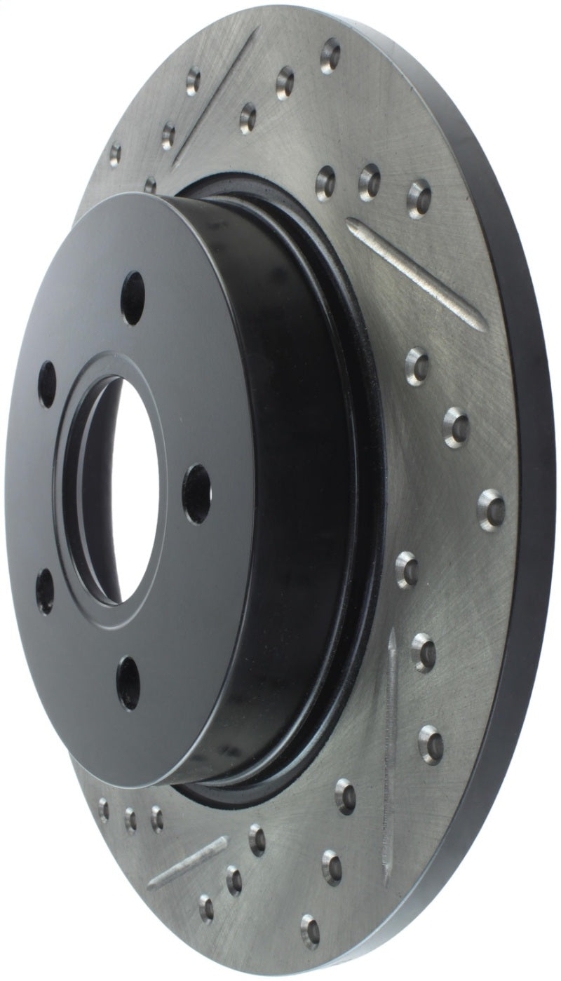 StopTech 12-15 Ford Focus w/ Rear Disc Brakes Rear Right Slotted & Drilled Rotor - eliteracefab.com