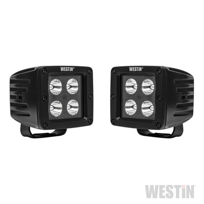 Westin LED Auxiliary Light 3.2in x 3.0in Spot w/5W Cree - Black - eliteracefab.com
