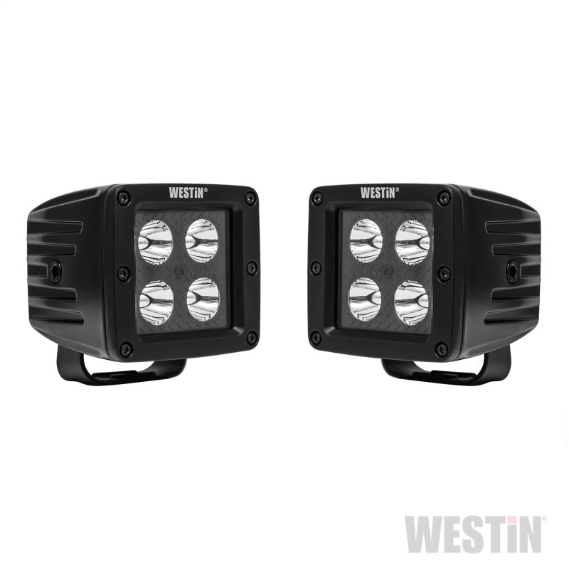 Westin LED Auxiliary Light 3.2in x 3.0in Spot w/5W Cree - Black - eliteracefab.com