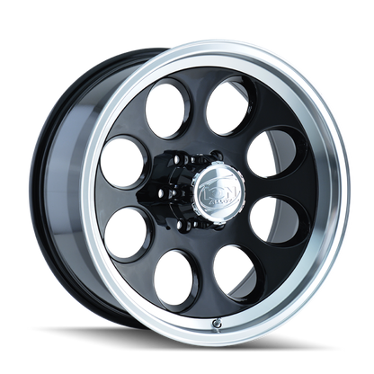 ION Type 171 17x9 / 8x165.1 BP / 0mm Offset / 130.8mm Hub Black/Machined Wheel ION Wheels